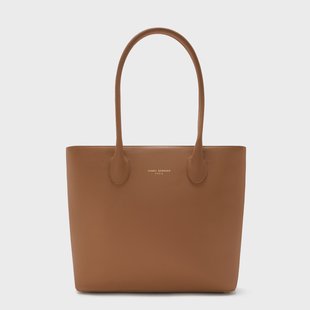 Isabel Bernard Honoré Lysanne camel leren shopper van kalfsleer voor dames