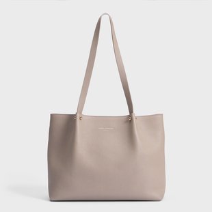 Isabel Bernard Honoré Nata taupe leren shopper van kalfsleer voor dames