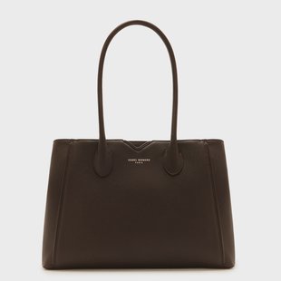 Isabel Bernard Honoré Cloe bruine leren handtas van kalfsleer voor dames