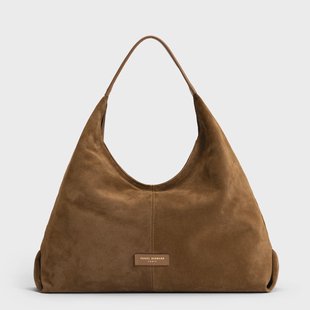 Isabel Bernard Honoré Grace bruine suède schoudertas voor dames