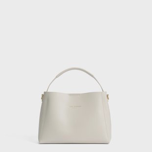 Isabel Bernard Montmartre Béatrice Midi crème plantaardig gelooide leren handtas voor dames