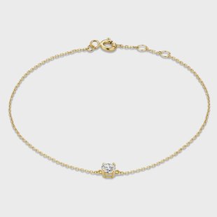 Isabel Bernard Le Marais Isabeau 14 karaat gouden armband met zirkonia steen voor dames