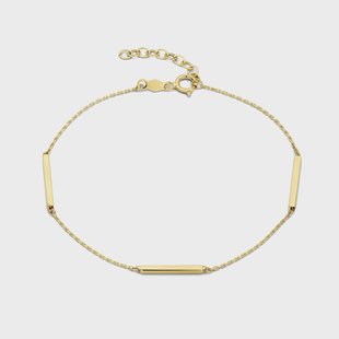Isabel Bernard Le Marais Jolie 14 karaat gouden armband met 3 staafjes voor dames