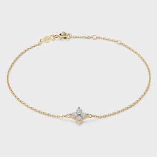 Isabel Bernard Le Marais Audrey 14 karaat gouden armband met zirkonia stenen voor dames