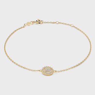 Isabel Bernard Le Marais Anne 14 karaat gouden armband met zirkonia stenen voor dames
