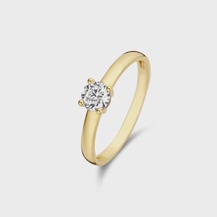 Isabel Bernard Le Marais Soleil 14 karaat gouden ring met zirkonia steen voor dames