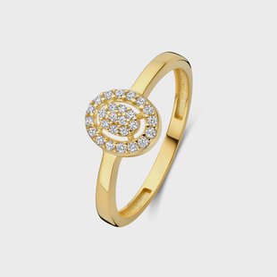 Isabel Bernard Le Marais Anne 14 karaat gouden ring met zirkonia steen voor dames