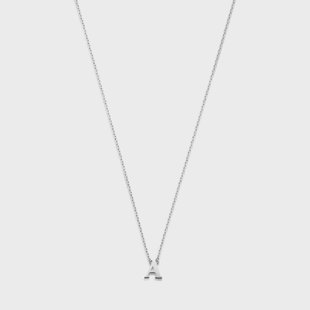 Isabel Bernard Saint Germain Chloé 14 karaat witgouden initial ketting met letter voor dames