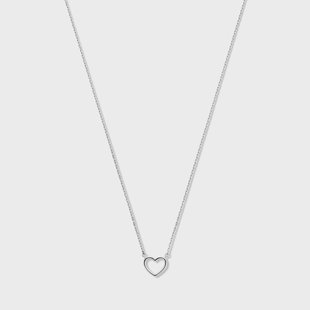 Isabel Bernard Saint Germain Amore 14 karaat witgouden ketting met hartje voor dames