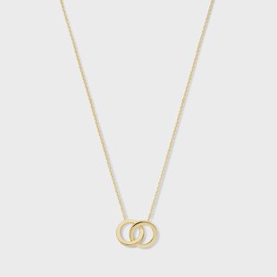 Isabel Bernard Le Marais Zoé 14 karaat gouden ketting met twee ringen voor dames