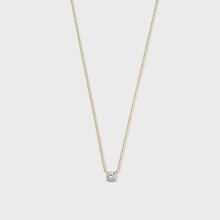 Isabel Bernard Le Marais Garance 14 karaat gouden ketting met zirkonia steen voor dames