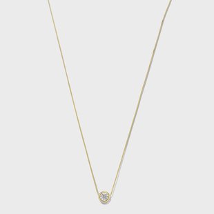 Isabel Bernard Rivoli Aélys 14 karaat gouden ketting met zirkonia steentje voor dames