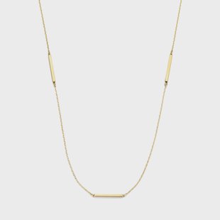 Isabel Bernard Le Marais Jolie 14 karaat gouden ketting met 3 staafjes voor dames