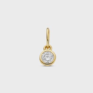 Isabel Bernard Le Marais Ronde Zirkonia 14 Karat Gold Charm voor dames