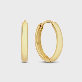 Isabel Bernard Rivoli Morgane 14 karaat gouden oorringen (12 mm) voor dames