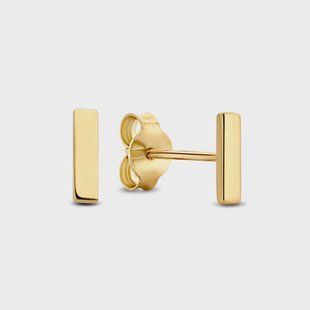 Isabel Bernard Monceau Josephine 14 karaat gouden oorknoppen met staafje voor dames