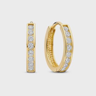 Isabel Bernard Le Marais Tiphaine 14 karaat gouden oorringen met zirkonia steentjes voor dames