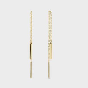 Isabel Bernard Le Marais Rosalie 14 karaat gouden doortrek oorbellen met staafje voor dames