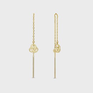 Isabel Bernard Rivoli Méline 14 karaat gouden doortrek oorbellen met knoop voor dames