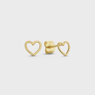 Isabel Bernard Belleville Amore 14 karaat gouden oorknoppen met hartje voor dames