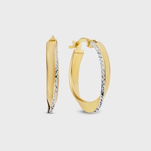 Isabel Bernard Rivoli Laura 14 karaat gouden oorringen met diamond cut (20 mm) voor dames