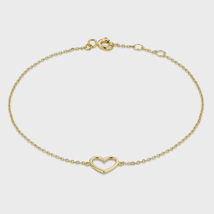 Isabel Bernard Belleville Amore 14 karaat gouden armband met hartje voor dames