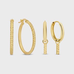 Isabel Bernard Cadeau d'Isabel 14 karaat gouden oorbellen set voor dames