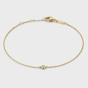 Isabel Bernard De la Paix Alfie 14 karaat gouden armband met diamant 0.05 karaat voor dames