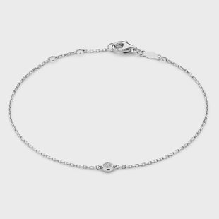 Isabel Bernard De la Paix Alfie 14 karaat witgouden armband met diamant 0.05 karaat voor dames