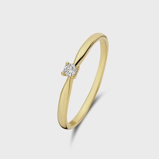 Isabel Bernard De la Paix Céline 14 karaat gouden ring met diamant 0.05 karaat voor dames