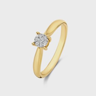 Isabel Bernard De la Paix Hanaé 14 karaat gouden ring met diamant 0.08 karaat voor dames