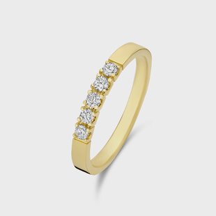 Isabel Bernard De la Paix Madeline 14 karaat gouden ring met diamant 0.20 karaat voor dames