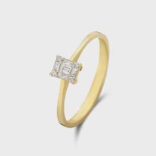 Isabel Bernard De la Paix Maxime 14 karaat gouden ring met diamant 0.13 karaat voor dames