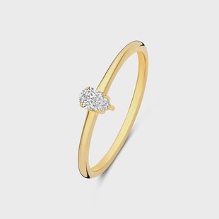 Isabel Bernard De la Paix Eloise 14 karaat gouden ring met diamant 0.15 karaat voor dames