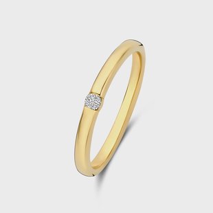 Isabel Bernard De la Paix Mia 14 karaats gouden ring met diamant 0.05 karaat voor dames