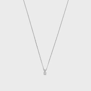 Isabel Bernard De la Paix Celesse 14 karaat witgouden ketting met diamant 0.07 karaat voor dames