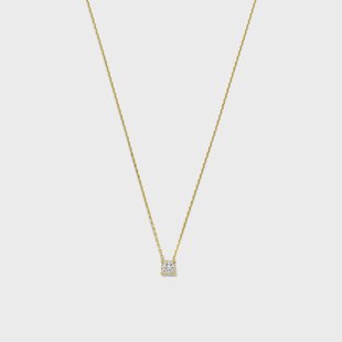 Isabel Bernard De la Paix Hanaé 14 karaat gouden ketting met diamant 0.08 karaat voor dames