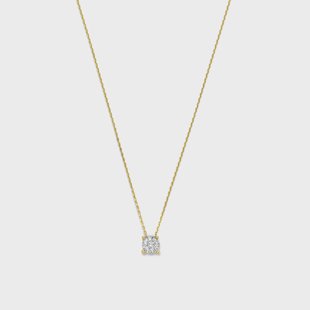 Isabel Bernard De la Paix Hanaé 14 karaat gouden ketting met diamant 0.14 karaat voor dames