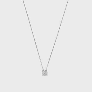 Isabel Bernard De la Paix Hanaé 14 karaat witgouden ketting met diamant 0.14 karaat voor dames