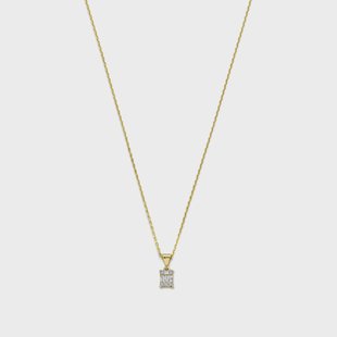 Isabel Bernard De la Paix Maxime 14 karaat gouden ketting met diamant 0.11 karaat voor dames