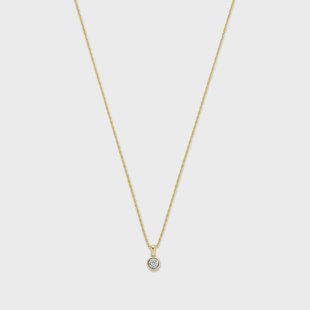 Isabel Bernard De la Paix Inaya 14 karaat gouden ketting met diamant 0.03 karaat voor dames