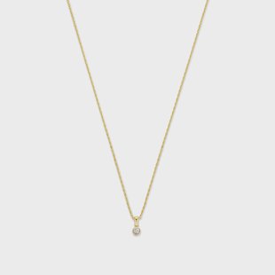 Isabel Bernard De la Paix Inaya 14 karaat gouden ketting met diamant 0.01 karaat voor dames