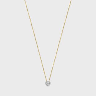 Isabel Bernard De la Paix Amore 14 karaat gouden ketting met diamant 0.14 karaat voor dames