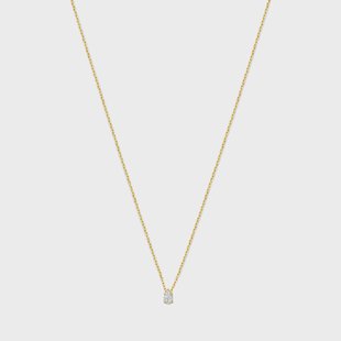 Isabel Bernard De la Paix Eloise 14 karaat gouden ketting met diamant 0.1 karaat voor dames