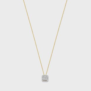 Isabel Bernard De la Paix Elena 14 karaat gouden ketting met diamant 0.18 karaat voor dames