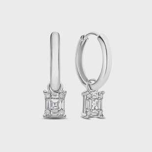 Isabel Bernard De la Paix Maxime 14 karaat witgouden oorknop met diamant 0.24 karaat voor dames