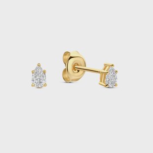 Isabel Bernard De la Paix Eloise 14 karaat gouden oorknop met diamant 0.2 karaat voor dames