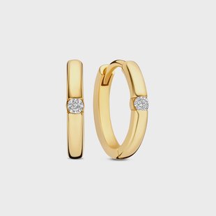 Isabel Bernard De la Paix Mia 14 karaat gouden oorbellen met diamant 0.06 karaat voor dames