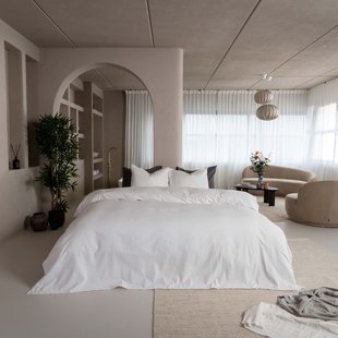 Sale - Kayori Atsui - Dekbedovertrek - Flanel - 140/200-220 - Wit