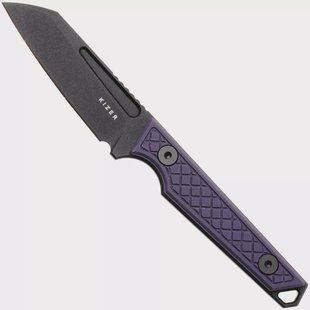 Kizer Vanguard Phasmids 1079A1 Black AEB-L, Purple G10, vaststaand mes, Johan Jordaan design